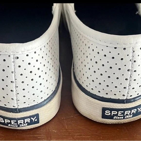 Sperry Women's White Perforated Slip-On Loafers - Picture 6 of 9